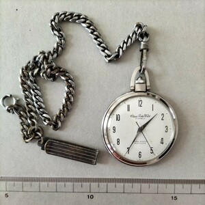 アンティーク、レトロな懐中時計、シチズン Pocket Watch　17石　手巻き、背面に刻印アリ、チェーン付です