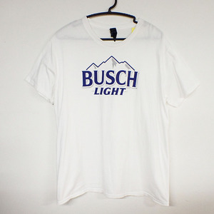 SY-002【Tシャツ】Hanes/ヘインズ★BUSCH LIGHT BEER★SIZE:XL★ホワイト★nano-T★アメリカ ビール★USA 古着★ビンテージ★