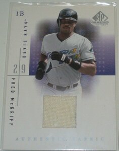 Upper Deck/SP GAME USED EDITION/TAMPA BAY*FRED McGRIFF(29)AUTHENTIC FABRIC