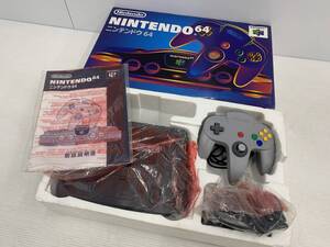 28/180☆Nintendo　64　任天堂64　NUS-001　本体　コントローラー　説明書・元箱あり☆A1