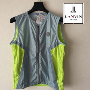 38/M 新品定価33000円/LANVINSPORT/ランバンスポール/デサント/高級ゴルフウェア/メンズ/春夏/はっ水/アウターベスト/ゴルフベスト/