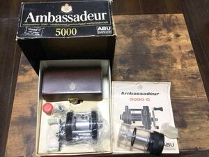 レア/ABU/Ambassadeur/5000C/4スクリュー/欧州モデル/スバングスタ/未使用・美品/NIB/外箱・革ケース・付属品付/アブ/アンバサダー(開高健)