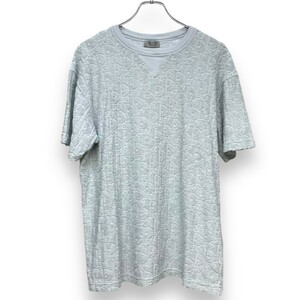 DIOR 21SS オブリークジャガードパイルTシャツ XSサイズ ライトブルー グレー 113J692A0614 ディオール 半袖カットソー