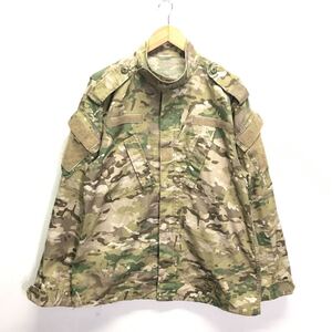 人気のミリタリーコーデ◎ 90s ビンテージ 【FROCK ARMY COMBAT UNIFORM】フィールドジャケット 迷彩 カモフラ 軍物 サバゲー /Y14852ii 