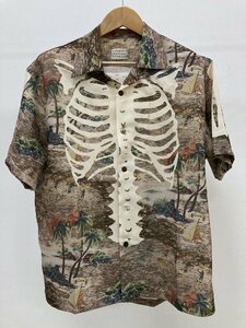 Kapital キャピタル Bone Kamehameha Aloha Shirt スカル シャツ 半袖 半袖シャツ 中古 サイズ２ 希少 TJ 1