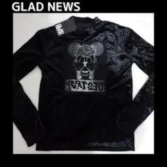 GLAD NEWS★♡ミッキー★長袖ベロア★DESTROY ロゴ ★未使用タグ付