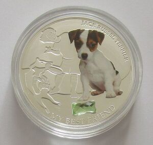 フィジー ジャックラッセルテリア 犬 2ドル 2013年 銀貨 硬貨