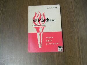 ∞　マタイ・St Matthew　G.E.P.COX、著　●洋書です、英文表記●　SCM、刊　1968年