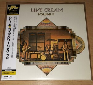 CREAM/ ライブ・クリームVOL.2 / 紙ジャケ　リマスター CD クラプトン