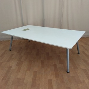 中古 IKEA イケア 会議用テーブル ホワイト ミーティングテーブル 会議机 ワークデスク ワークテーブル ミーティング テーブル 机 つくえ