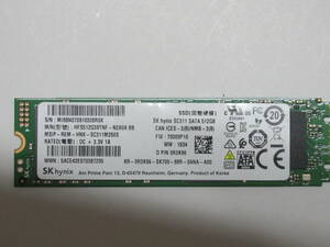 ★☆1円 ～スタート☆SK hynix SC311 SATA SSD M.2 2280 512GB 使用時間:10977H☆★