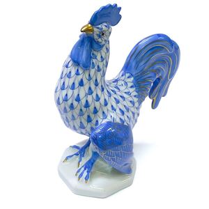 ♪ 美品 HEREND ZODIAC ヘレンド ゾディアック フィギュリン 干支 酉 鳥 鶏 1993 干支置物 Figurine HAND PAINTED 陶磁器 ⑩