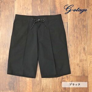 1円/春夏/g-stage/48サイズ/ハーフパンツ SOLOTEX MoveIt 撥水 ストレッチ シワ防止 無地 ゴルフ ショーツ 新品/黒/ブラック/ie107/