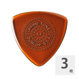 ギターピック 3枚 セット ジムダンロップ 1.4mm Primetone Sculpted Plectra Triangle with Grip 512P JIM DUNLOP ジムダン