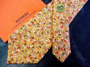 ♪vr0418♪良品♪【HERMES】エルメス【ペイズリー 柄】ネクタイ