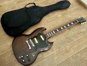 希少美品 Bacchus BSG-68V BR-OIL 1998年 日本製 最初期モデル/Body&Neck:African Mahogany 指板:Indian Rosewood/ギグケース付(Gibson SG)