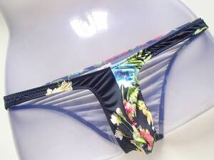 bra42 ◎【最後の1点】【Rei do bikini 】立体フルシーム バックギャザー付 フルバック メンズビキニ 黒花柄 Mサイズ ◎ 