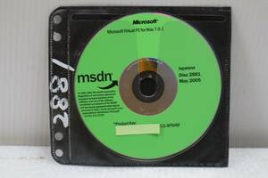 E0180 K L Microsoft Virtual PC for Mac Version 7 msdn ライセンスキーあり