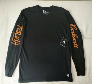 【新品未使用】Hurley Carhartt　ハーレー　カーハート　コラボ　 ロンＴ ロンティー 長袖Ｔシャツ ブラック Ｍ（USサイズ）