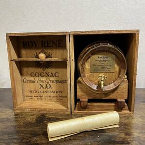 西542 【空箱】ROY RENE ロイ レーヌ COGNAC コニャック Grande Fine Champagne X.O. FIFTH GENERATION 40%VOL. 1L75 古酒 酒 樽