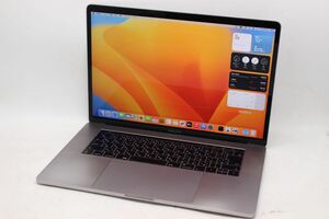 中古 2K 15.4型 Apple MacBook Pro A1707 Mid-2017 グレー macOS 13 Ventura 七世代 i7-7920HQ 16GB NVMe 1TB-SSD Radeon Pro 560 管:1146h