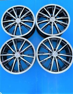 【中古】【4本セット】ANHELO アネーロ 19×7.5J 114.3-5H+42　ハブ径73mm アルファード　ヴェルファイア　エスティマ　