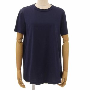 超美品 モンクレール 2017年商品 D10938083100 T-SHIRT GIROCOLLO ギャザー バック 切り替え Tシャツ M 紺 メンズ レディース 定価7万