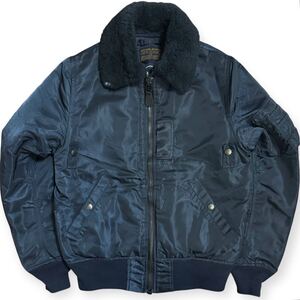 ALPHA INDUSTRIES TYPE B-15D 襟ムートン 中綿 フライトジャケット エアフォースブルー サイズ36