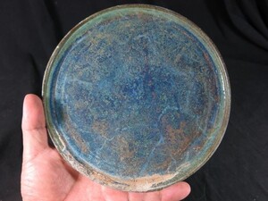 A古鏡　アンコール期　12～14世紀　カンボジア　発掘品　遺跡　クメール　金工　化粧道具　反射　白銅　青銅　本物　文化財調度品化粧台