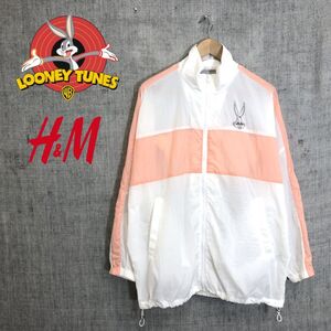 1K1672-O◆ H&M エイチアンドエム LOONEY TUNES ルーニーテューンズ ブルゾン ナイロン ジャケット アウター ◆sizeM ホワイト 白