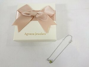 Agvana jewelers ペリドット ブレスレット シルバー925 しずくモチーフ レディース 天然石 8月 誕生石 アクセサリー ファッション ユーズド