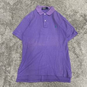 POLO RALPH LAUREN ラルフローレン ポロシャツ 半袖シャツ サイズM パープル 紫 メンズ トップス 最落なし （W22）