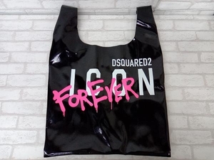 DSQUARED2 22SS Icon Forever ディースクエアード エナメル レザー ショッピングバッグ トートバッグ ブラック レディース