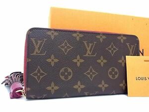 ■極美品■ LOUIS VUITTON ヴィトン M62256 モノグラム ジッピーウォレット タッセル ラウンドファスナー 長財布 ブラウン系 FC9045