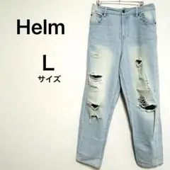 Helm ダメージデニムパンツ Lサイズ　W69〜77 綿100%