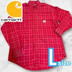 カーハート Carhartt メンズ Lサイズ チェック ネルシャツ メキシコ製