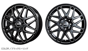 24957★送料無料★B.S.J JF015M【5J×16 ＋45 100/4H】ブラックミーリング★新品4本★軽自動車に★