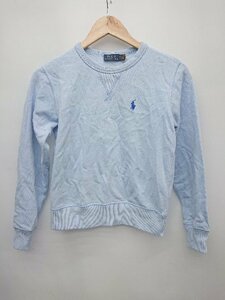 ◇ POLO RALPH LAUREN ポロ ラルフローレン ポニー 裏起毛 長袖 トレーナー サイズXP 155/80A ブルー レディース P