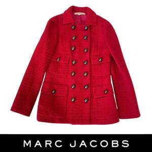 MARC JACOBS マークジェイコブス レディース ミドル丈ダブルボタンコート レッド 赤 サイズ4