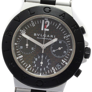 ブルガリ BVLGARI AC38TA アルミニウム クロノグラフ 自動巻き メンズ _825861【ev10】