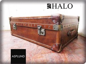 ■展示品■HALO/ハロ■ASPLUND■イギリス/英国最高級/ワトソンミディアムトランク/ヴィンテージシガー/総革/センターテーブル/17万/ft9258m