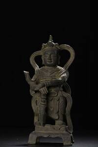 【古寶奇蔵】紫銅製・自在觀音像・置物・賞物・中国時代美術