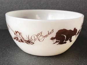 【 値下げ ! 】 FIRE KING DAVY CROCKETT CEREAL BOWL ファイヤーキング デイビークロケット ボウル サラダボウル ブラウン VG-17