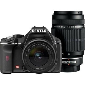 中古 １年保証 美品 PENTAX K-x ダブルズームキット 18-55mm / 55-300mm ブラック