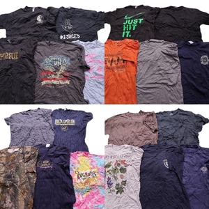 古着卸 まとめ売り カラーmix プリント 半袖Tシャツ 20枚セット (メンズ 2XL ) リアルツリーカモ タイダイ MY0541 1円スタート