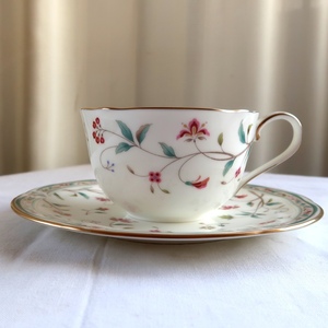 NORITAKE ノリタケ BONE CHINA HANA SARASA カップ & ソーサー 1客 美品 長期保管品