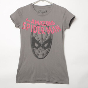 MT1072 マーベル MARVEL Tシャツ レディース S 肩34 スパイダーマン メール xq