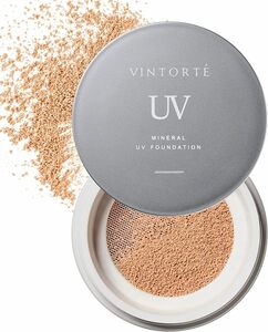 ナチュラルベージュ 6g(ケース付き) VINTORTE SPF50+ PA++++ UV ミネラル ファンデーション 日焼け止め