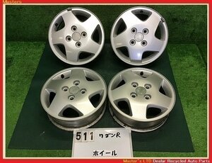 【送料無料】MC21S ワゴンR 純正 アルミホイール 13×4.00B+45 4穴-100 シルバー 4本セット 冬用/スタッドレス用などにも♪