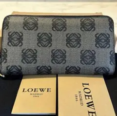 新品同様‼️ ロエベ　LOEWE 財布　長財布　アナグラム　ラウンドファスナー